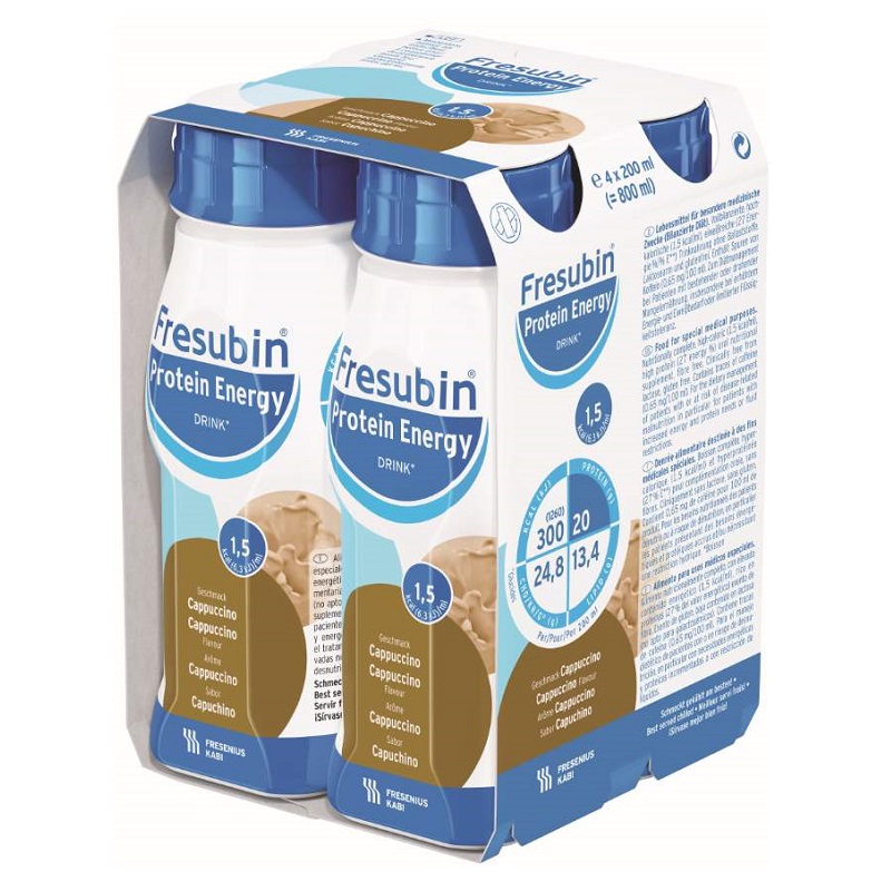 Fresubin Protein Energy Cappuccino, 4 x 200 ml, Fresenius Kabi