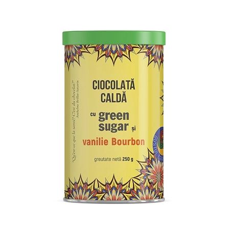 REMEDIA CIOCOLATA CALDA CU GREEN SUGAR SI VANILIE BOURBON CUTIE METALICA 250 GR