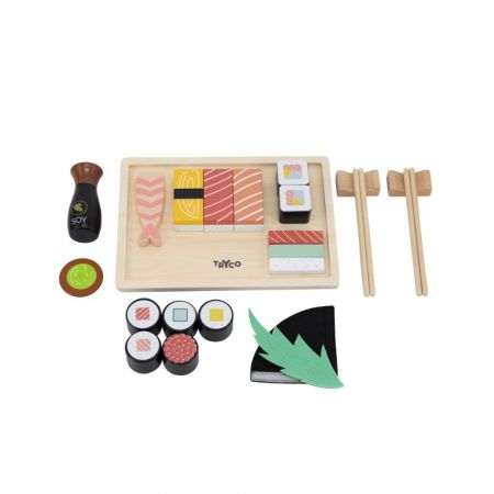 Jucarie din lemn Set de sushi, 18 luni+, Tryco : Bebe Tei
