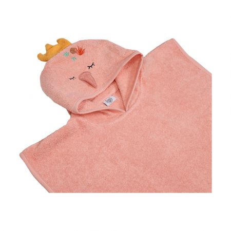 Prosop de baie pentru copii tip Poncho, 55 x 55 cm, Swan Ivy, Blush & Blossom, Tryco 574551