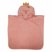 Prosop de baie pentru copii tip Poncho, 55 x 55 cm, Swan Ivy, Blush & Blossom, Tryco