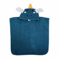 Prosop de baie pentru copii tip Poncho Blush & Blossom, 55 x 55 cm, Dragon Diego, Tryco