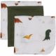 Set museline din bumbac Blush & Blossom, 30 x 30 cm, Dinosaur, 3 bucati, Tryco 574745