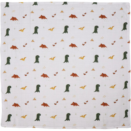 Set museline din bumbac Blush & Blossom, 70 x 70 cm, Dinosaur, 6 bucati, Tryco 574760