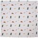 Set museline din bumbac Blush & Blossom, 70 x 70 cm, Dinosaur, 6 bucati, Tryco 574760