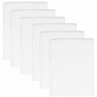 Set museline din bumbac Blush & Blossom, 70 x 70 cm, White, 6 bucati, Tryco