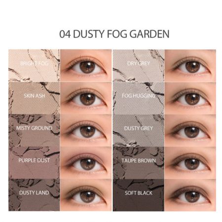 Paleta de farduri de ochi Better Than Palette, 04 Dusty Fog Garden, Rom&Nd 582301