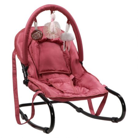 Balansoar pentru copii cu jucarii incluse Swan Ivy, Pink, Tryco