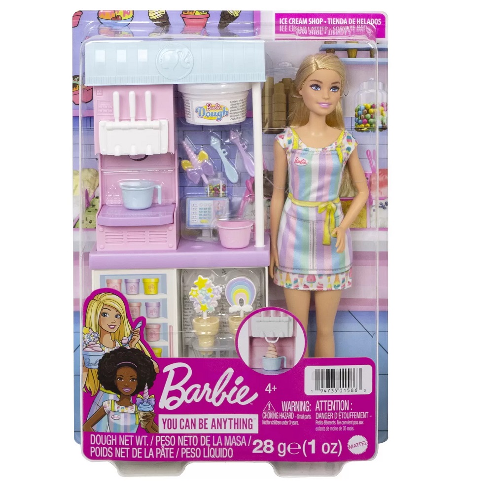 Set de joaca Magazinul de Inghetata, +4 ani, Barbie