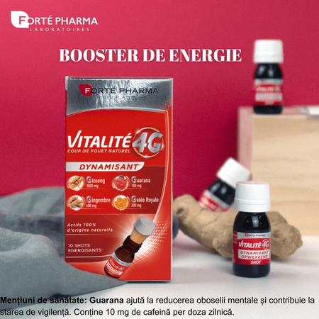 Vitalite 4G, 10 shoturi, Forte Pharma 765881