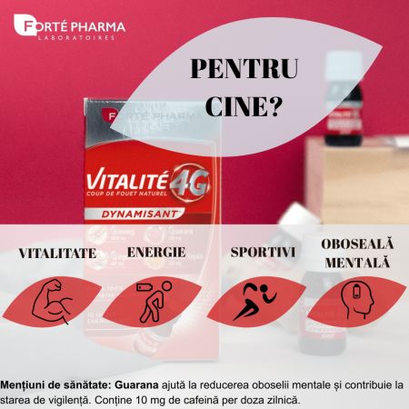 Vitalite 4G, 10 shoturi, Forte Pharma 765877