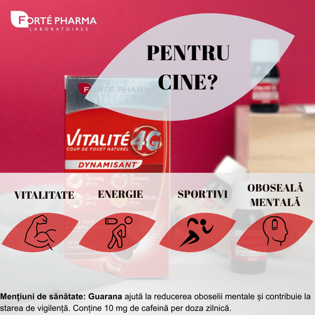 Vitalite 4G, 10 shoturi, Forte Pharma 765877