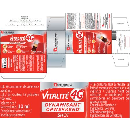 Vitalite 4G, 10 shoturi, Forte Pharma 765880