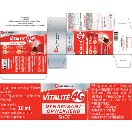 Vitalite 4G, 10 shoturi, Forte Pharma 765880