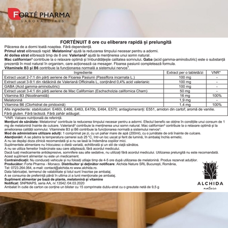 Forte Nuit 8h, 15 comprimate, Forte Pharma 765942