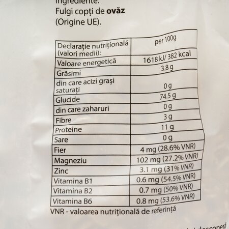 Fulgi de ovaz crocanti, 250 g, Sanovita 575163