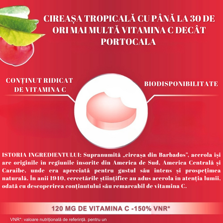 Acerola, 12 comprimate masticabile, Forte Pharma 765963