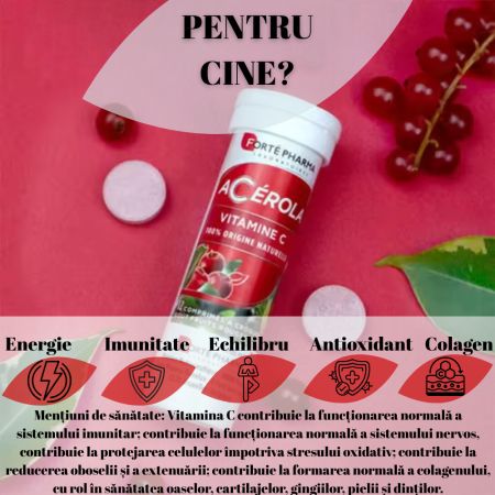 Acerola, 12 comprimate masticabile, Forte Pharma 765964