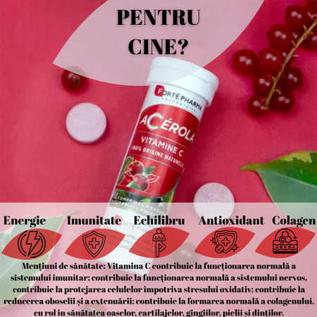 Acerola, 12 comprimate masticabile, Forte Pharma 765964