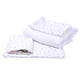 Lenjerie pentru patut cu 5 piese, 120 x 60 cm, model Stelute Bleu, Fic Baby 575355