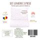 Set lenjerie cu 3 piese pentru patut + protetectie impermeabila, 120x60 cm, Stelute Roz, Fic Baby 763757