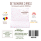 Set lenjerie cu 3 piese pentru patut + protetectie impermeabila, 120x60 cm, Stelute Roz, Fic Baby 763757