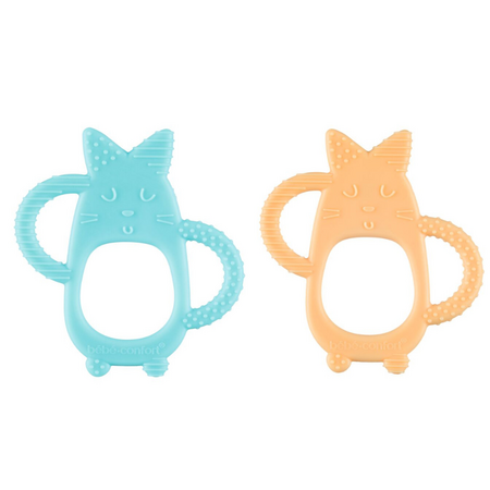 Set 2 Inele de dentitie Blue & Orange, +3 luni, Bebe Confort 575376
