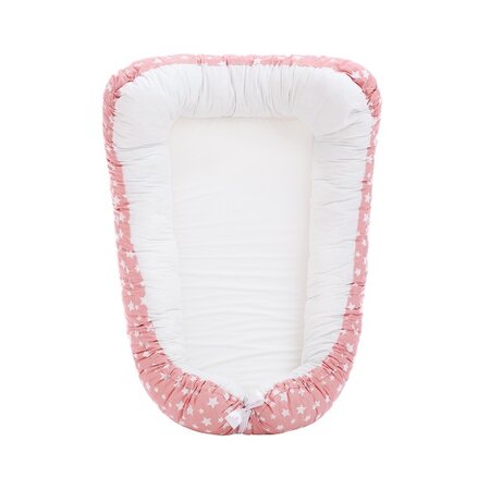 Baby Nest Roz cu stele albe, Twindeco 453696
