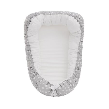Baby Nest Gri cu stelute albe, Twindeco 453698
