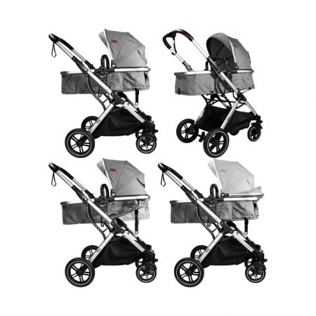 Sistem carucior 3 in 1 Juna, Grey, Ding 575565