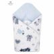 Paturica de infasat multifunctionala cu doua fete, 75x75 cm, Baby Shower Blue, Miminu 575603