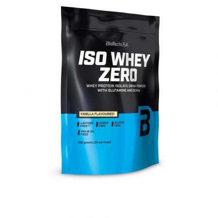 Pudra proteica Iso Whey Zero Vanilla, 500 g, Biotech USA