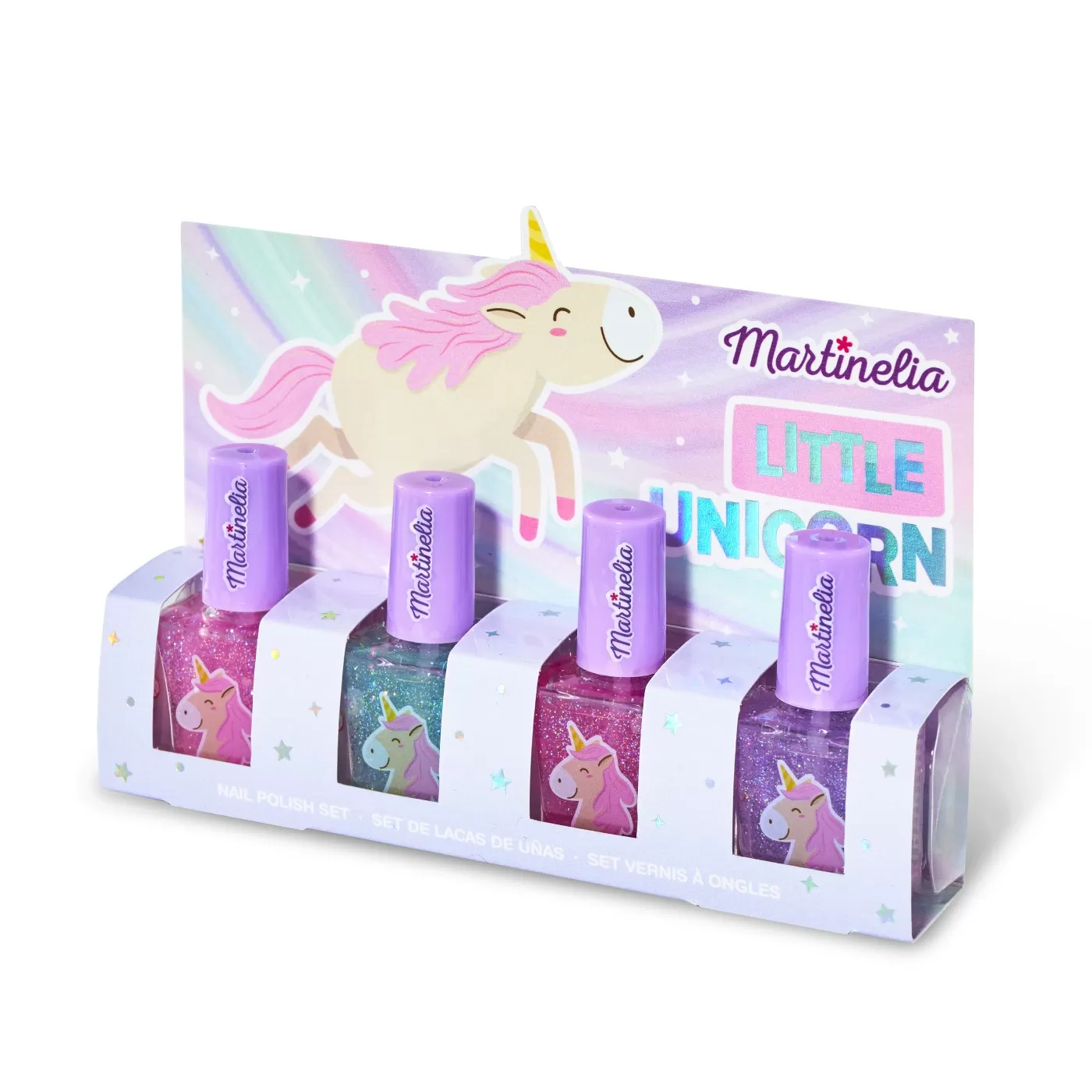 Set patru lacuri de unghii Little Unicorn, +3 ani, Martinelia