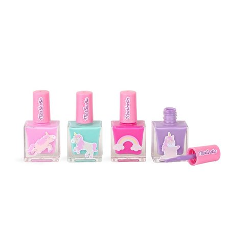 Set patru lacuri de unghii Little Unicorn, +3 ani, Martinelia 809747