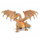 Figurina Dragon auriu cu doua capete, + 3 ani, Papo 576094