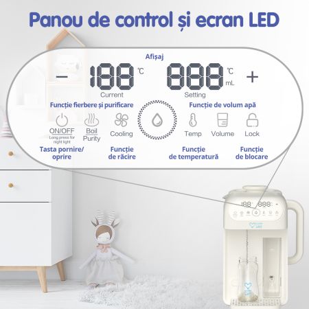 Aparat multifunctional inteligent pentru preparare lapte praf formula, Easycare Baby 720403