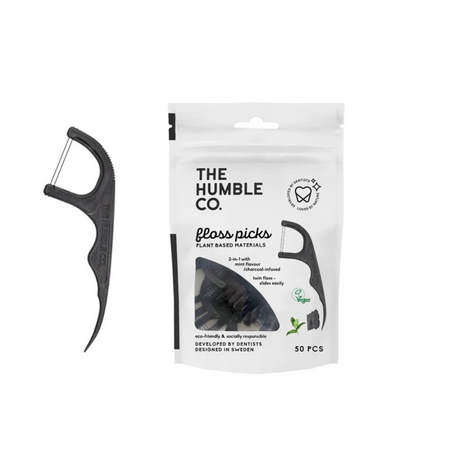 HUMBLE BRUSH ATA DENTARA CU SUPORT CARBUNE SI MENTA 50 BUC