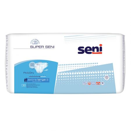 Scutece cu sistem inchis Super Seni, Extra Large, 30 bucati, Seni