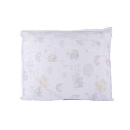 Lenjerie pentru patut cu 5 piese, 120 x 60 cm, model Albinute, Fic Baby 763760