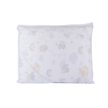 Lenjerie pentru patut cu 5 piese, 120 x 60 cm, model Albinute, Fic Baby 763760