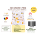 Lenjerie pentru patut cu 5 piese, 120 x 60 cm, model Albinute, Fic Baby 763761