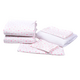 Set complet de lenjerie si aparatori pentru patut, 120 x 60 cm, model Stelute Roz, Fic Baby 576439