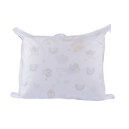 Set complet de lenjerie si aparatori pentru patut, 120 x 60 cm, model Albinute, Fic Baby 763898
