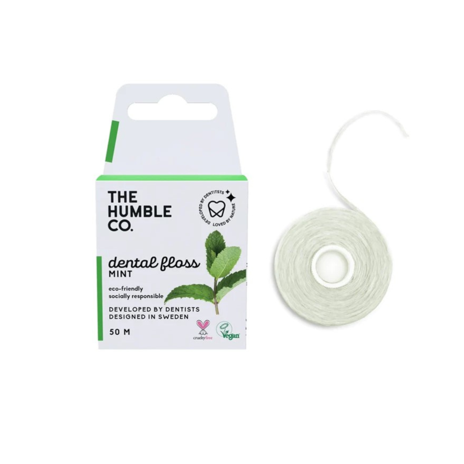 Ata dentara cu aroma de menta, 50 m, The Humble Co