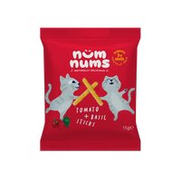 Sticksuri Bio cu rosii si busuioc, 7 luni+, 20 g, Num Nums