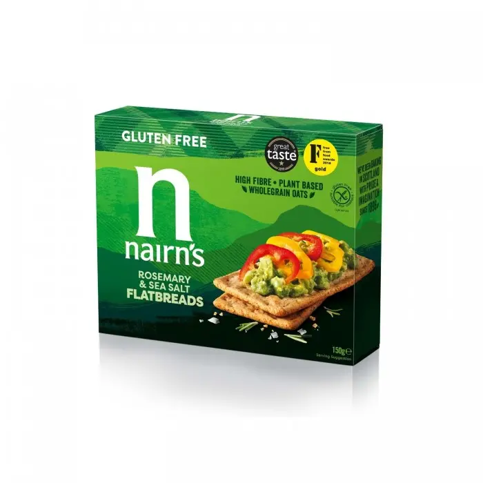 Felii de paine crocanta cu rozmarin din ovaz integral fara gluten, 150 g, Nairn's