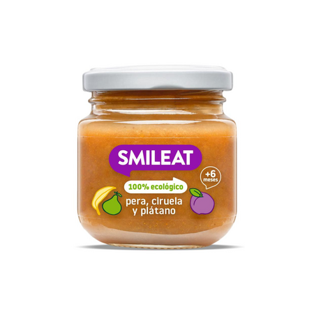 SMILEAT PIURE BIO DIN PERE, PRUNE SI BANANE, +6 LUNI BIO*