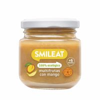Piure Bio din mix de fructe cu mango, +6 luni, 130 g, Smileat