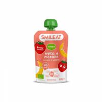 Piure Bio din banane si capsuni, +6 luni, 100 g, Smileat