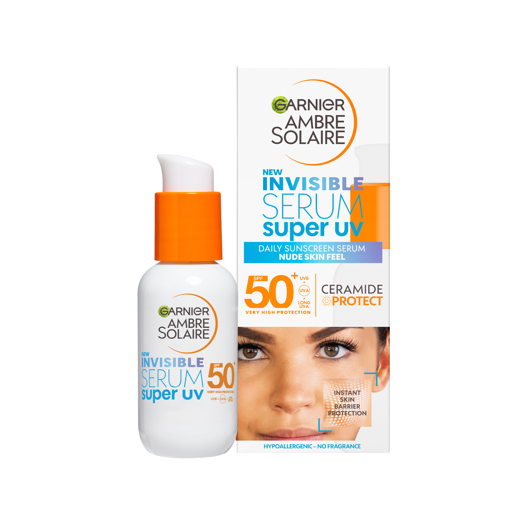 Garnier Ambre Solaire Ser de fata invizibil Super UV SPF 50+, 30 ml, Loreal